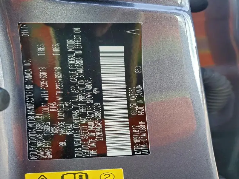 2017 LEXUS RX 350 BASE  