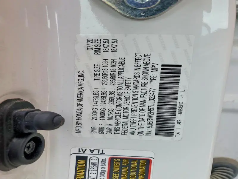 2020 HONDA CR-V EX  