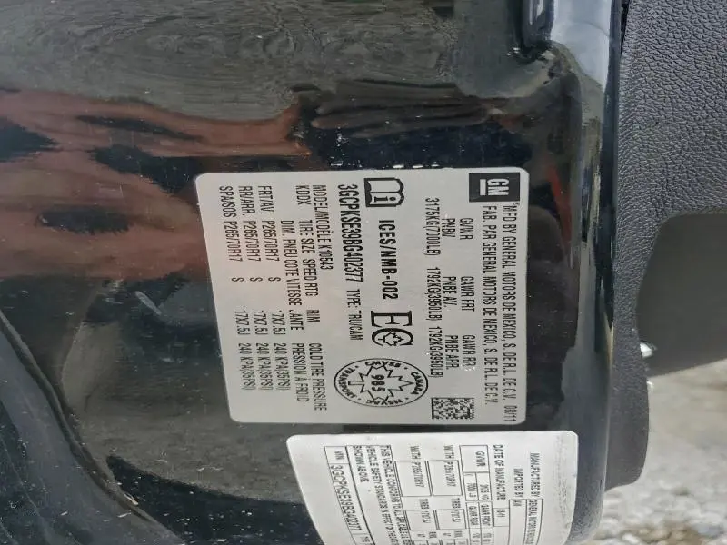 2011 CHEVROLET SILVERADO K1500 LT  