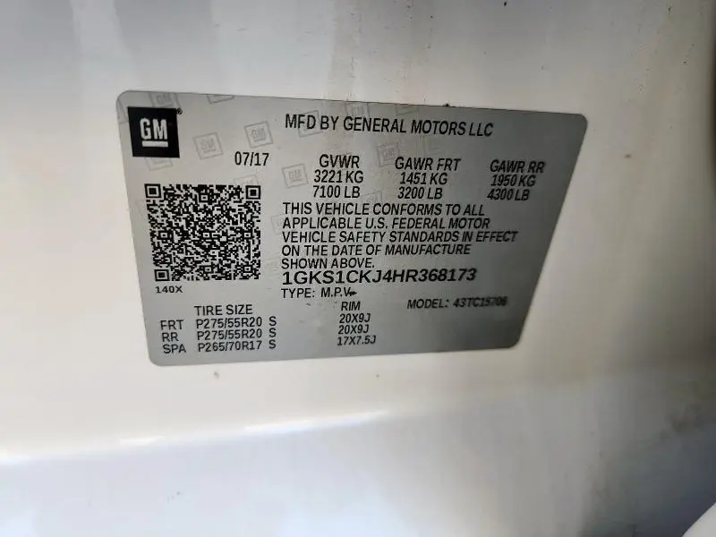 2017 GMC YUKON DENALI  