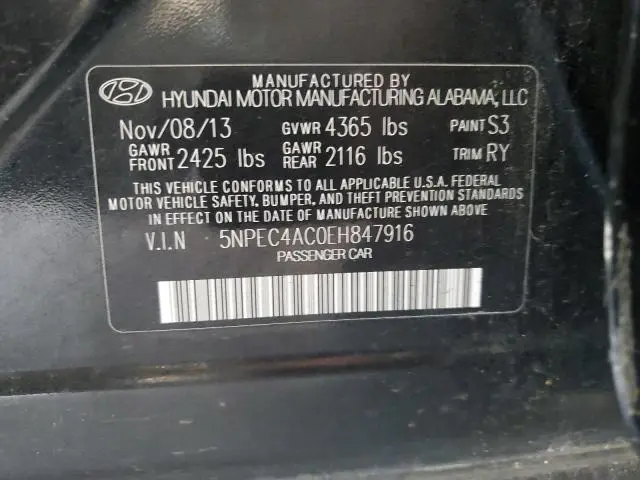 2014 HYUNDAI SONATA SE  