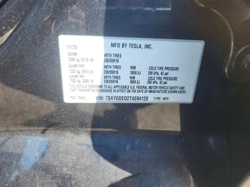 2026 TESLA MODEL Y   