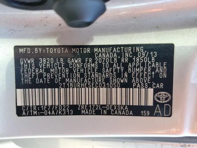 2014 TOYOTA COROLLA L