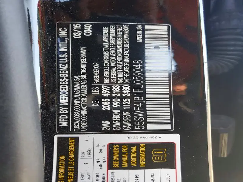 2015 MERCEDES-BENZ C 300  