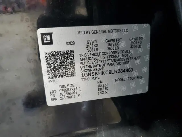 2020 CHEVROLET SUBURBAN K1500 LT  