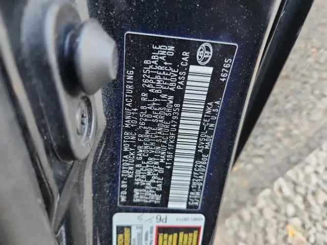 2015 TOYOTA CAMRY LE  