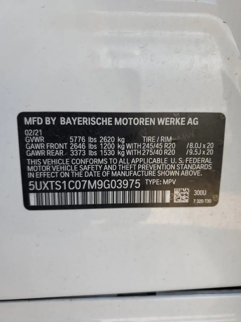 2021 BMW X3 XDRIVE30E  