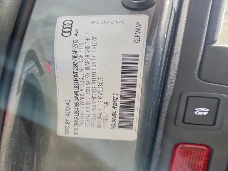 2017 AUDI A4 PREMIUM  