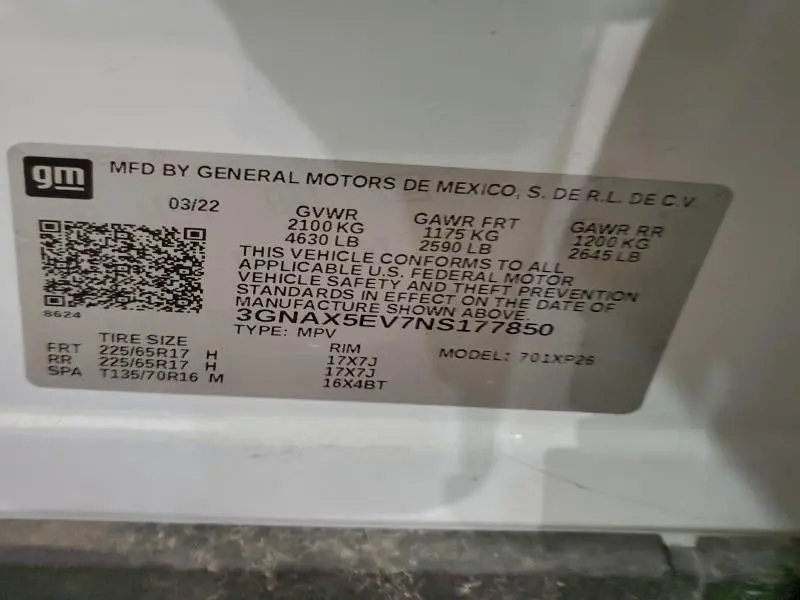 2022 CHEVROLET EQUINOX LS  