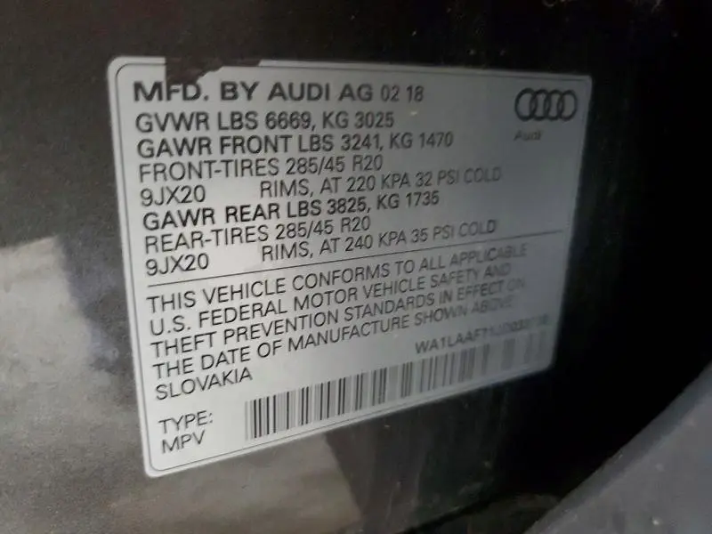 2018 AUDI Q7 PREMIUM PLUS  