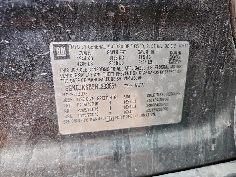 2017 CHEVROLET TRAX LS  