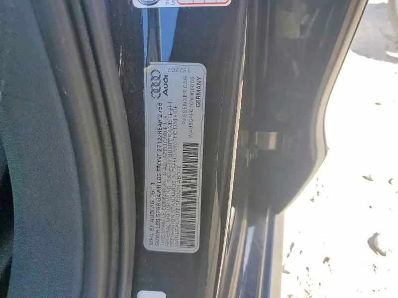 2012 AUDI A6   