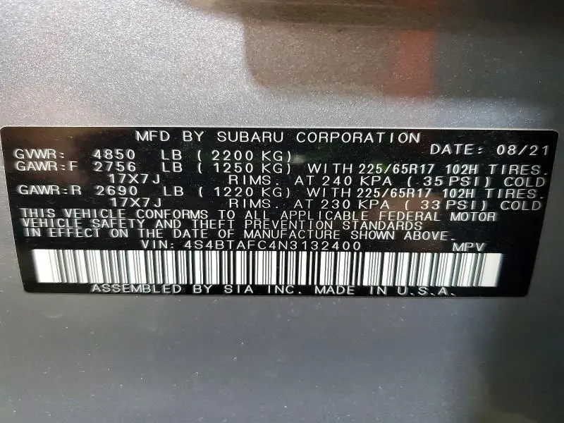 2022 SUBARU OUTBACK PREMIUM  