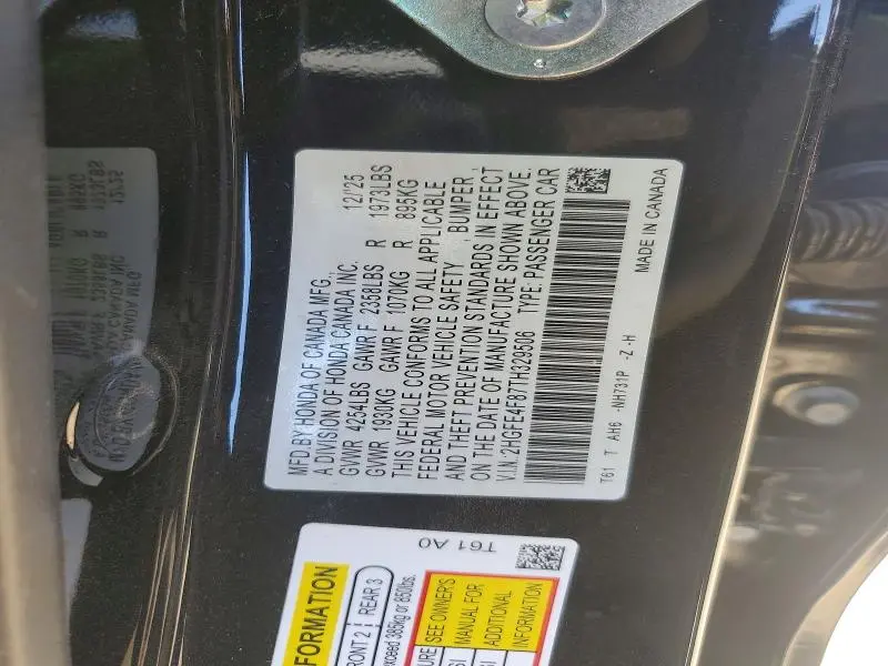 2026 HONDA CIVIC SPORT  