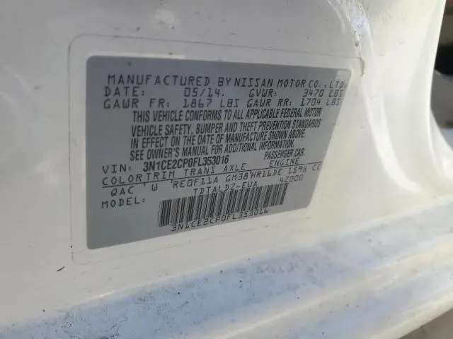 2015 NISSAN VERSA NOTE S  