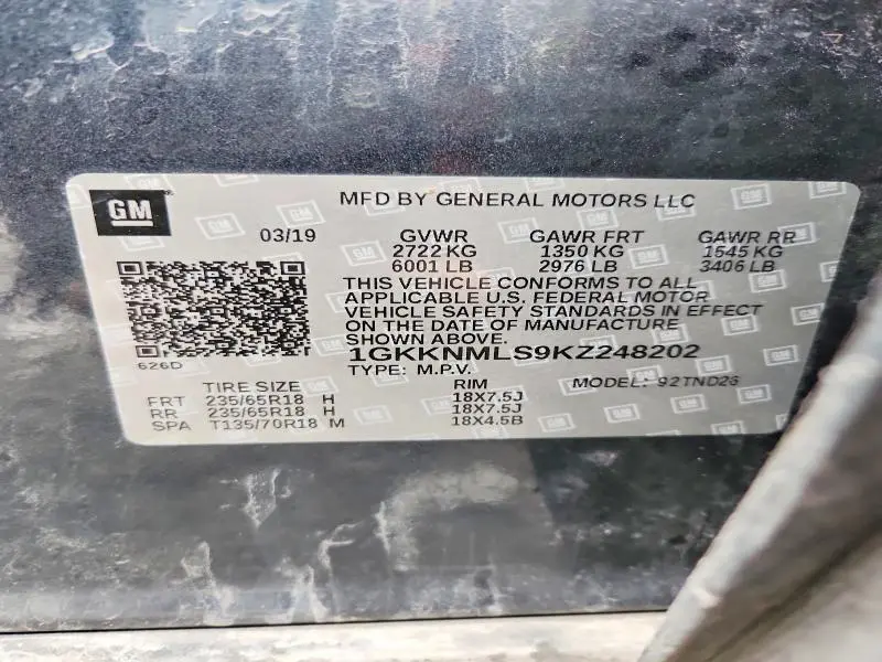 2019 GMC ACADIA SLT-1  