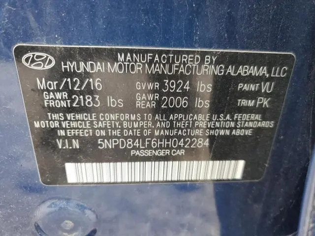 2017 HYUNDAI ELANTRA SE  