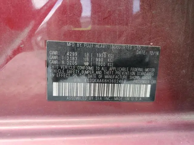 2017 SUBARU IMPREZA   