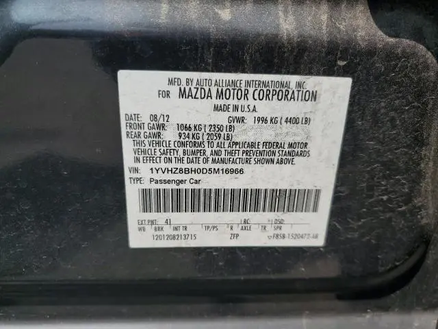 2013 MAZDA 6 SPORT
