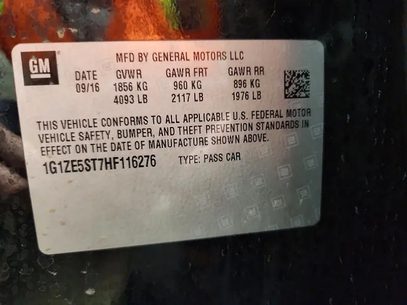 2017 CHEVROLET MALIBU LT  