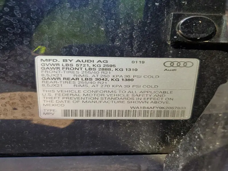 2019 AUDI SQ5 PREMIUM PLUS  