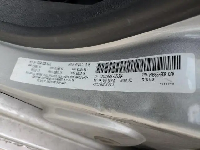 2015 CHRYSLER 200 LIMITED  