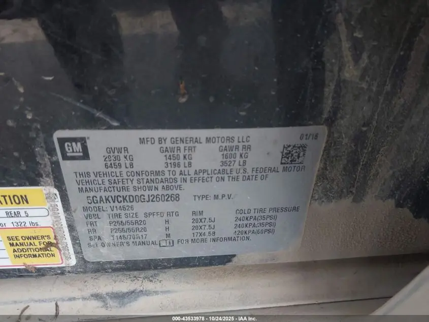 2016 BUICK ENCLAVE PREMIUM