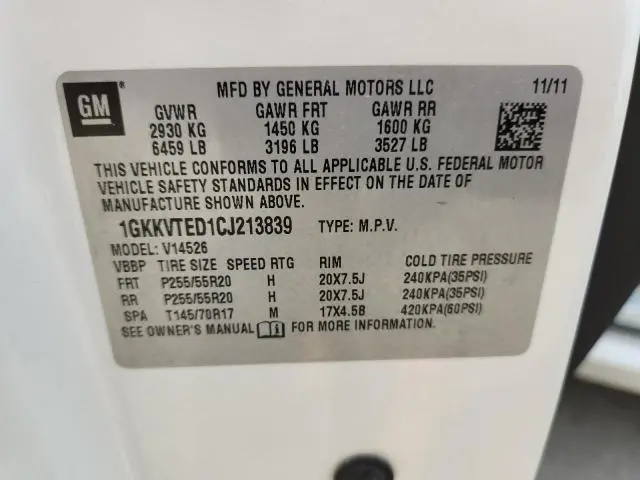2012 GMC ACADIA DENALI  