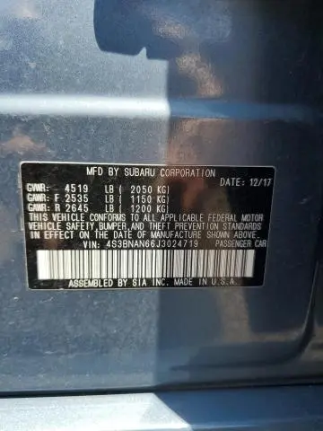 2018 SUBARU LEGACY 2.5I LIMITED  