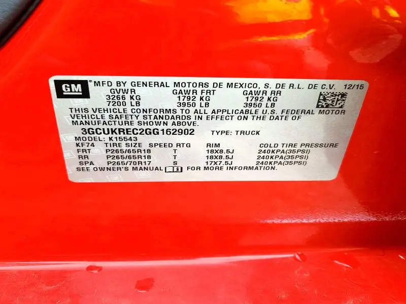 2016 CHEVROLET SILVERADO K1500 LT  