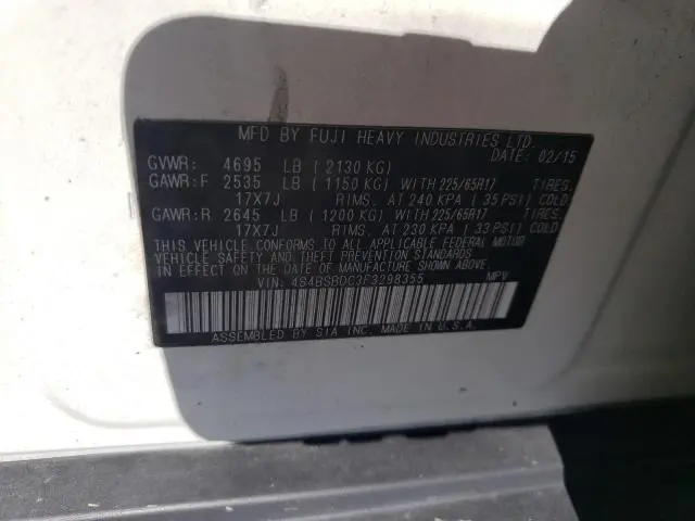 2015 SUBARU OUTBACK 2.5I PREMIUM  