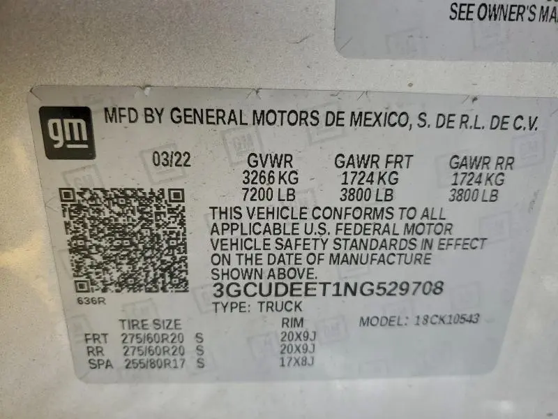 2022 CHEVROLET SILVERADO K1500 RST  