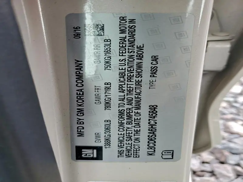 2017 CHEVROLET SPARK 1LT  