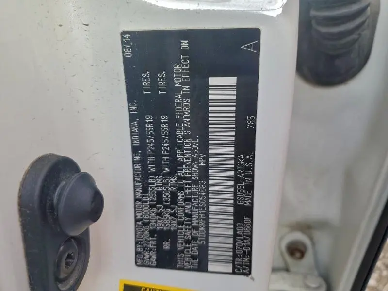 2014 TOYOTA HIGHLANDER LIMITED  