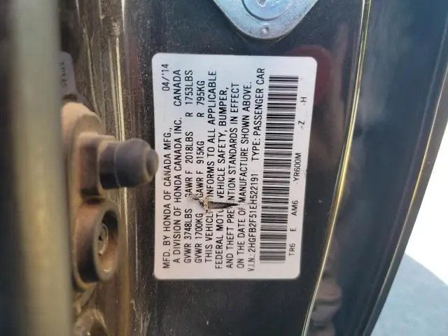 2014 HONDA CIVIC LX  