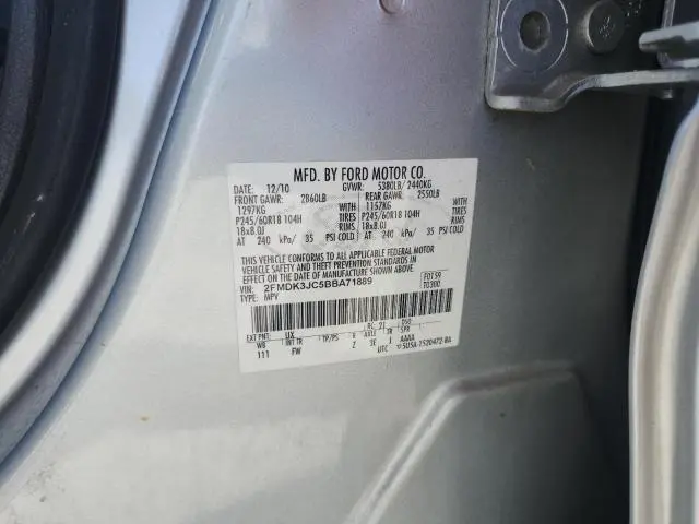 2011 FORD EDGE SEL  