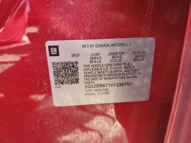 2019 CHEVROLET MALIBU LT  