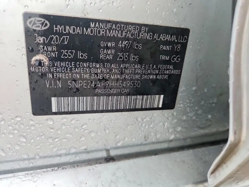 2017 HYUNDAI SONATA SE  