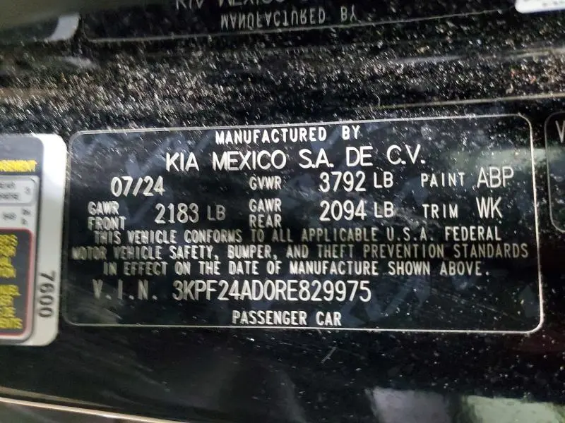 2024 KIA FORTE LX  