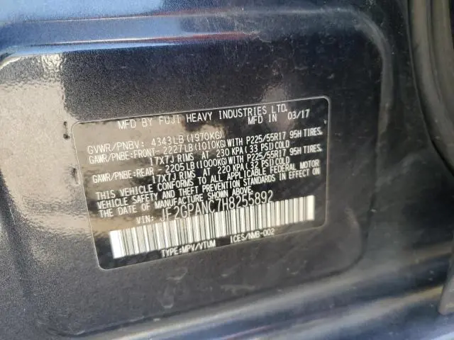 2017 SUBARU CROSSTREK LIMITED  