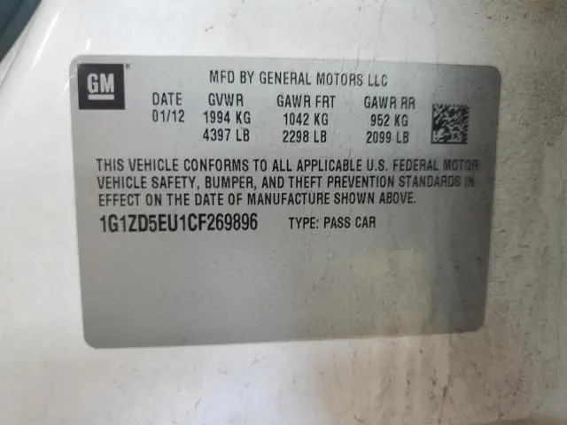 2012 CHEVROLET MALIBU 2LT  