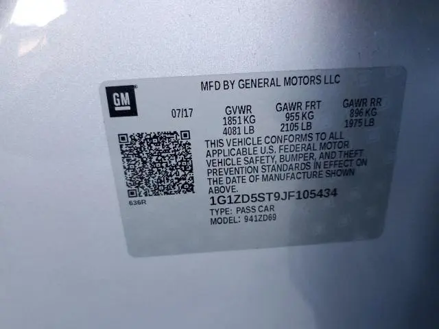 2018 CHEVROLET MALIBU LT  