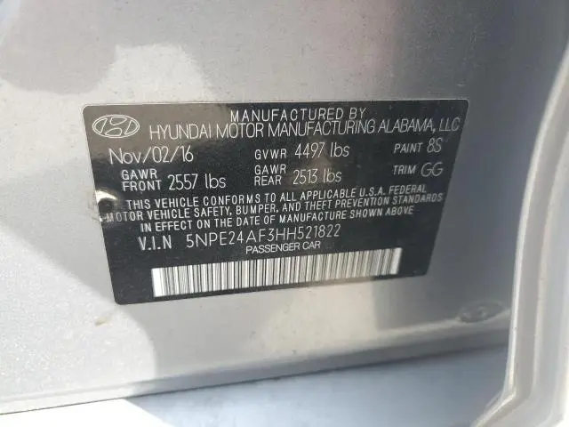 2017 HYUNDAI SONATA SE