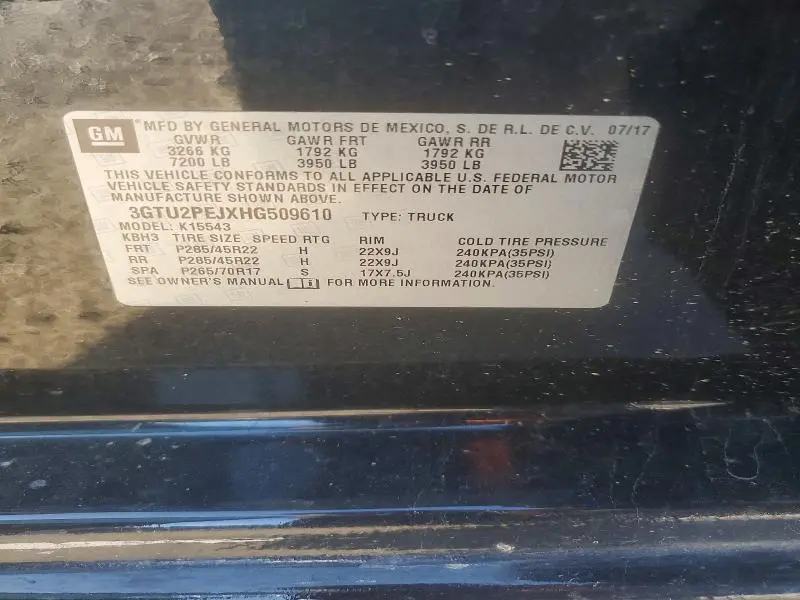 2017 GMC SIERRA K1500 DENALI  