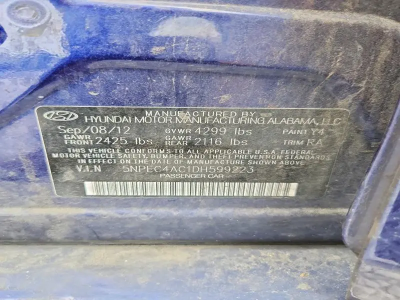 2013 HYUNDAI SONATA LIMITED  
