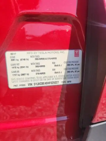 2017 TESLA MODEL X   