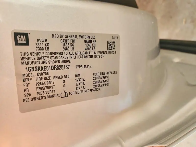 2013 CHEVROLET TAHOE K1500 LS  