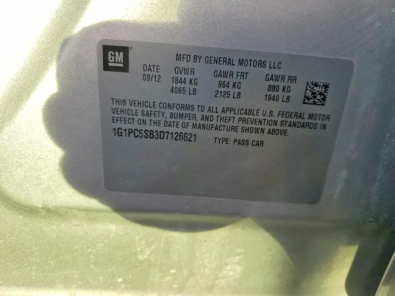 2013 CHEVROLET CRUZE LT  