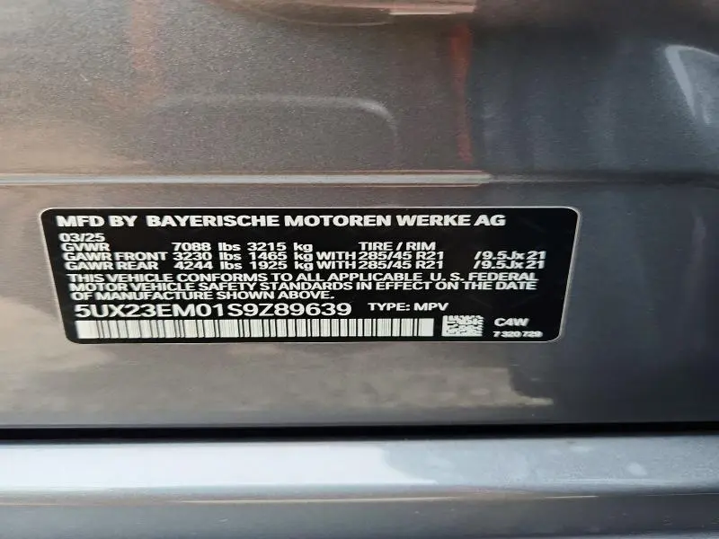 2025 BMW X7 XDRIVE40I  