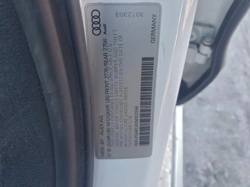 2016 AUDI A6 PREMIUM PLUS  